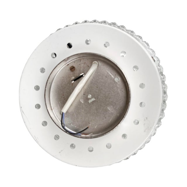 Kamenicky Senov Novy Bor Crystal Ceiling/Wall Lamp Kamenický Šenov, 1970s | Brusel Style | Very Good Condition For Sale - Image 4 of 13