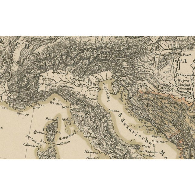 Mediterranean, Black Sea & Ottoman Empire Map 1853 This impressive antique print shows the Mediterranean and Black Sea...