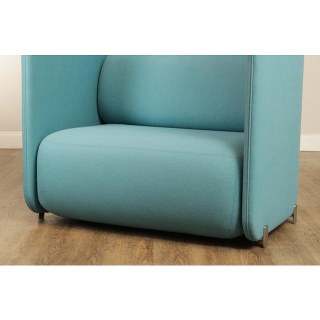 Textile Bernhardt Modern 'Code' Privacy Wall Lounge Chairs - A Pair For Sale - Image 7 of 13