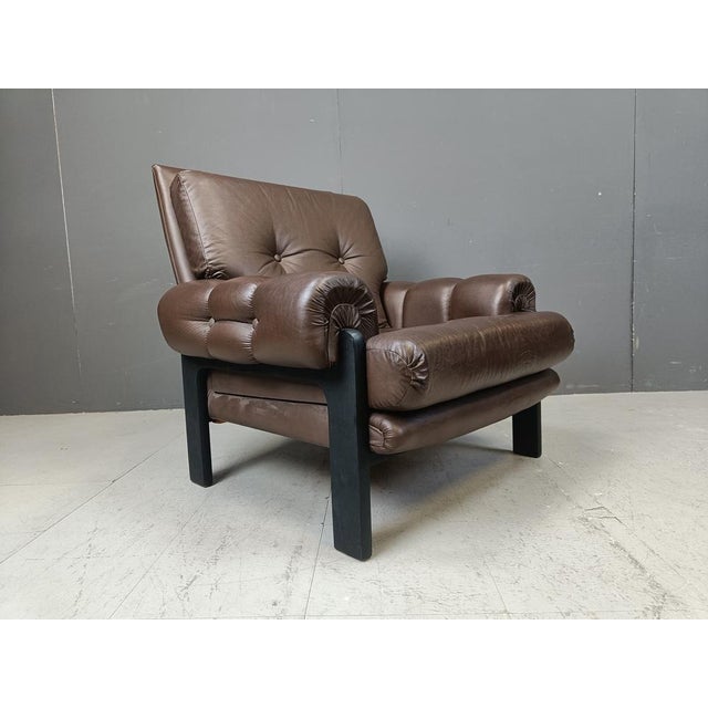 Set of Leather Armchairs, Denmark, 1960s For Sale - Image 11 of 15