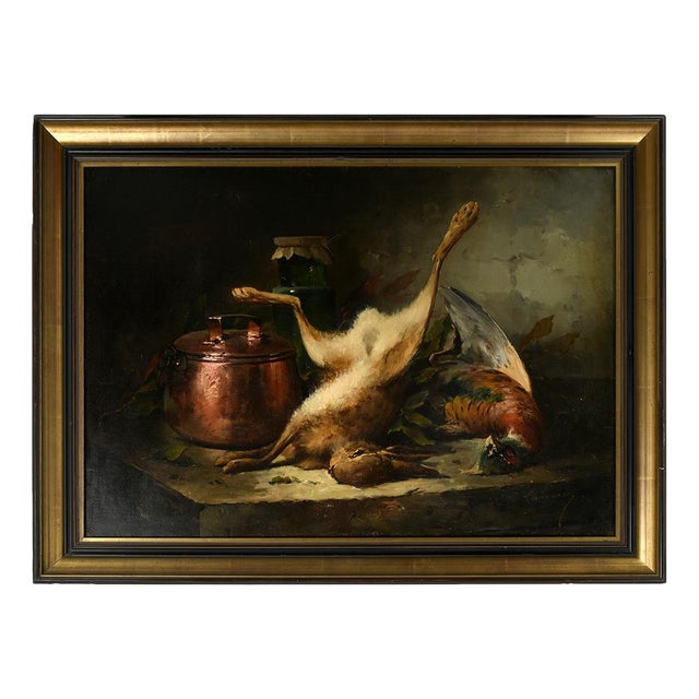 Alfred Arthur Brunel De Neuville, Still Life, 19th Century, Oil on Canvas For Sale