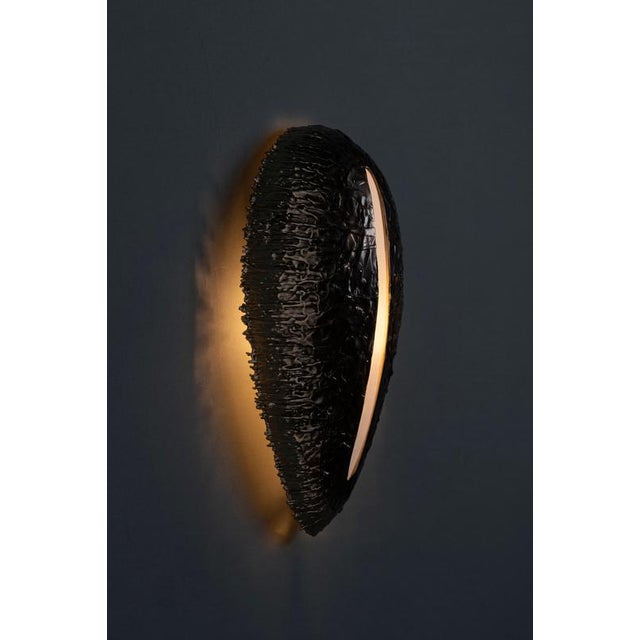 Gravity Sconce in White Cast Bronze by William Guillon For Sale - Image 6 of 12