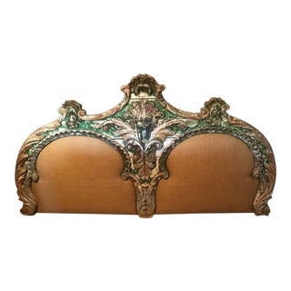 19th Century French Painted Headboard For Sale
