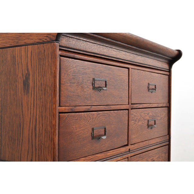 Antique Oak Chest of Drawers from Globe Wernicke, 1900s For Sale - Image 6 of 15