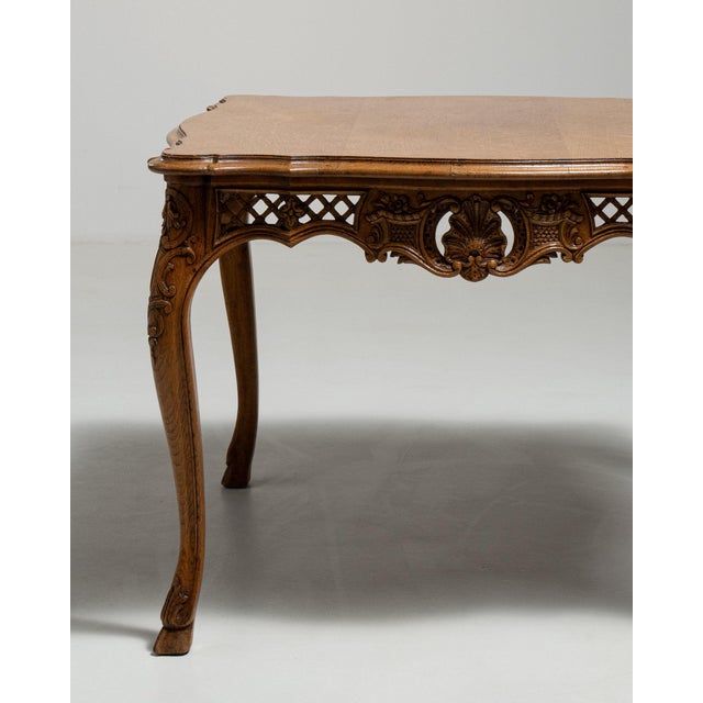 Wood 19th Century France Louis XV Brown Wood Coffee Table For Sale - Image 7 of 11