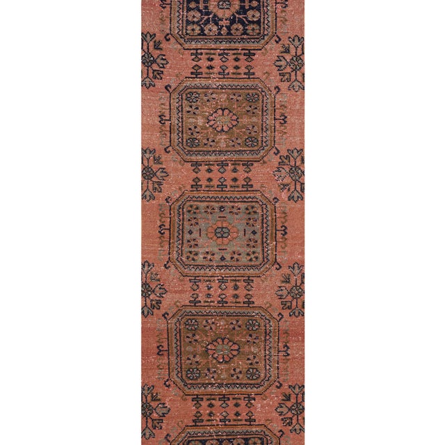 1960s Turkish Oushak Extra Long and Wide Runner - Stair Tread 2'6'' X 21'3'' For Sale - Image 4 of 12