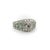 Art Deco 1920s Art Deco Platinum Diamond Emerald and Pave Diamond Ring, Size 7.5 For Sale - Image 3 of 10