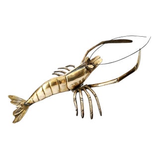 Sculpture of Brass Lobster 1960s For Sale