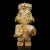 This is a tall vintage tribal figure. A South American, carved crystal and gilt metal decorative totemic ornament, dating...