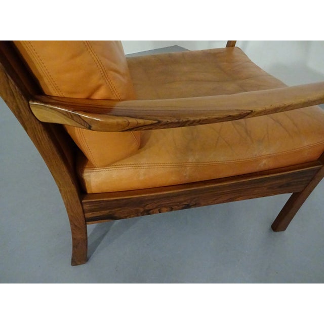 Rosewood and Leather Easy Chair, Denmark, 1960s For Sale - Image 14 of 18