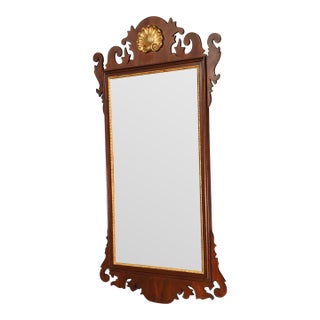 Henkel Harris Chippendale Style Mahogany Wall Mirror For Sale
