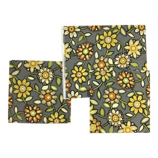 Flower Power Fabric Remnants 70’s For Sale
