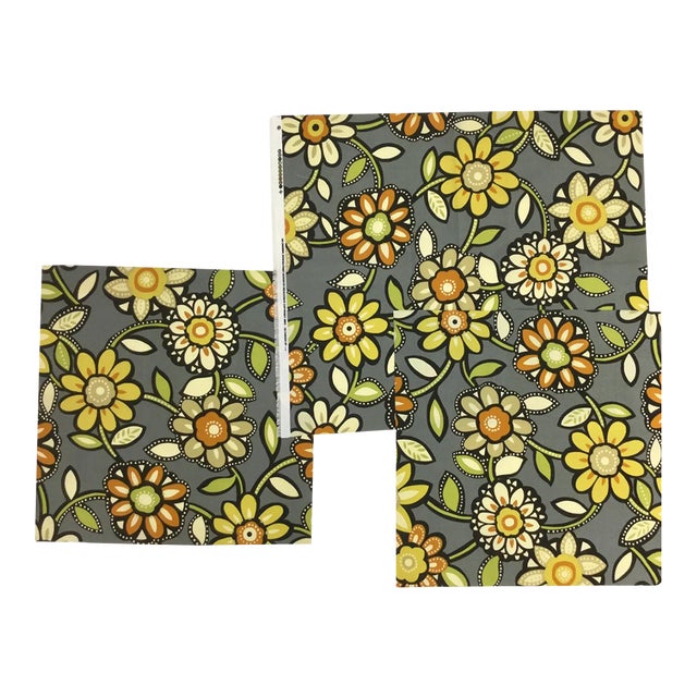 Flower Power Fabric Remnants 70’s For Sale