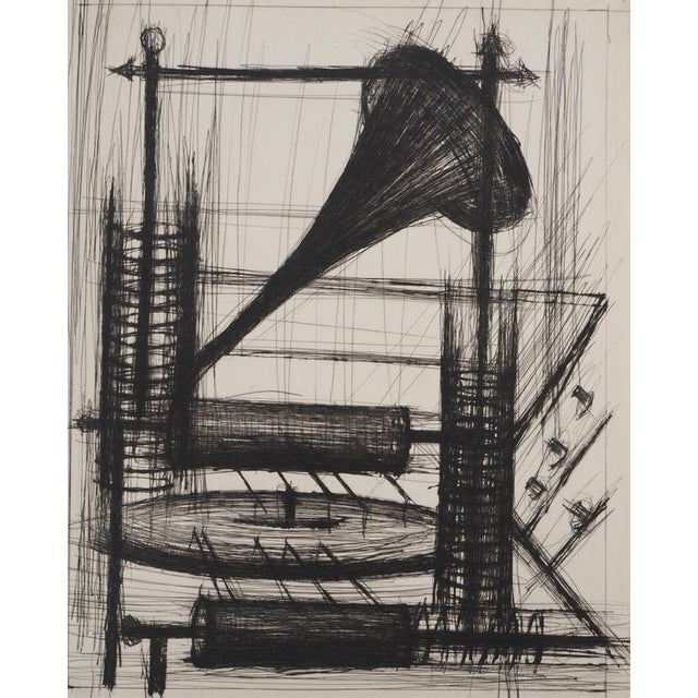 Bernard Buffet, The Phonograph, Original Engraving For Sale - Image 6 of 6