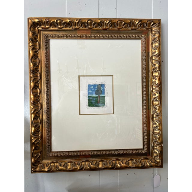 1930s Framed Landscape Lithograph For Sale - Image 10 of 10