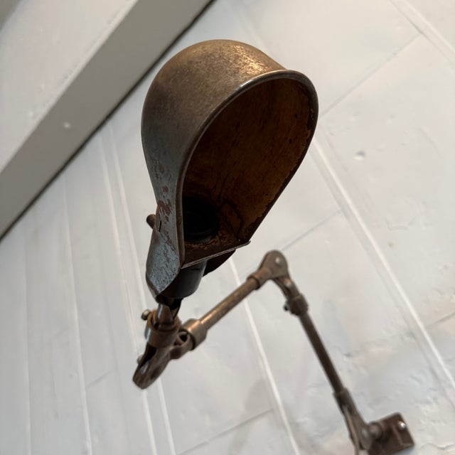 Mid 20th Century Industrial Articulating Task Work Lamp For Sale - Image 4 of 9