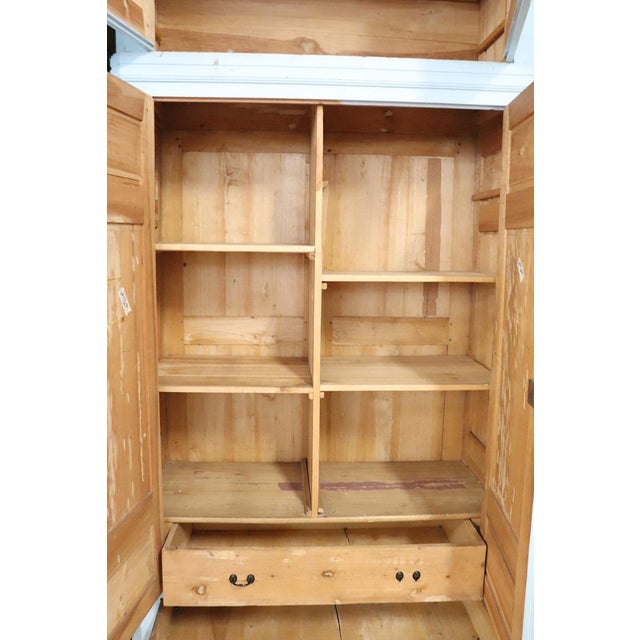 Antique Wardrobes in Lacquered Fir and Poplar Wood, 1800s, Set of 2 For Sale - Image 11 of 15