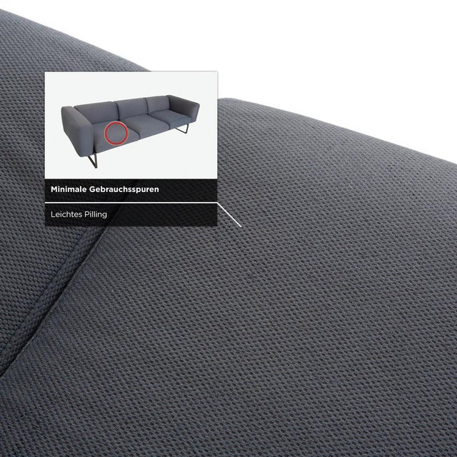 Metal Fabric 8 Four-Seater Sofa in Blue Grey from Cassina For Sale - Image 7 of 15