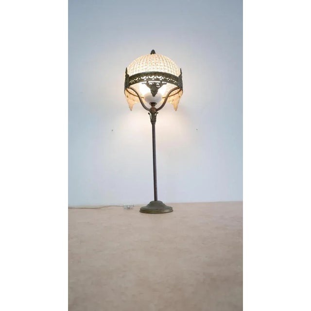 Iron Table Lamp with Crystal Top, Germany, 1930s For Sale - Image 10 of 11