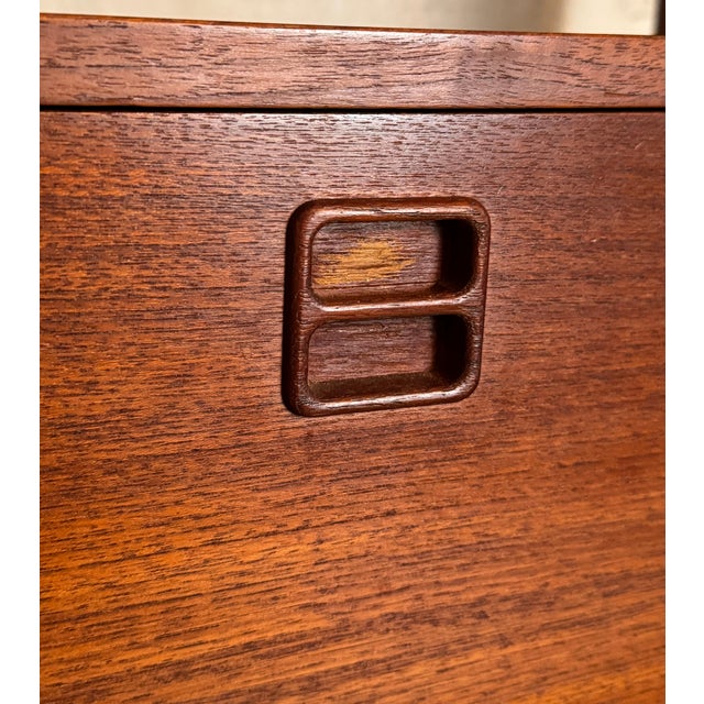 Mid 20th Century Danish Teak Wall Unit / Media Console For Sale - Image 9 of 13