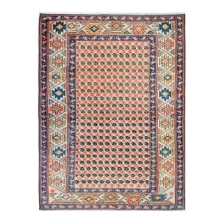 Mid-20th Century Persian Tan and Blue Malayer Rug For Sale