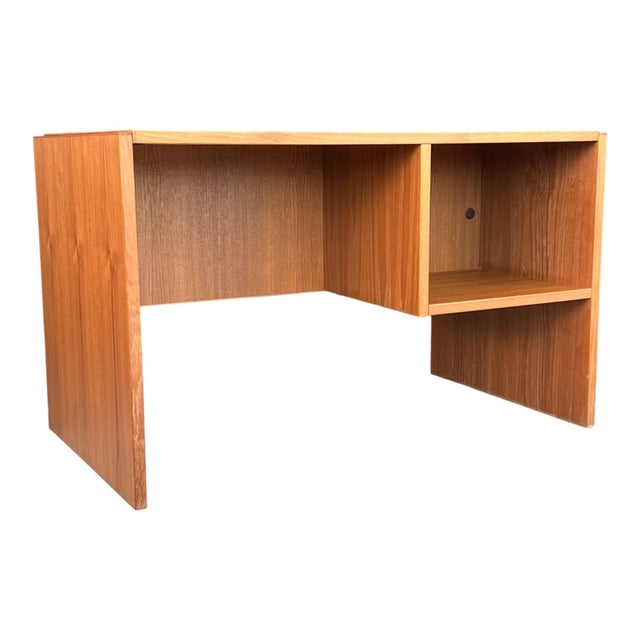 1970s -Century Danish Modern Teak Writing Desk With Open Shelf For Sale - Image 10 of 15