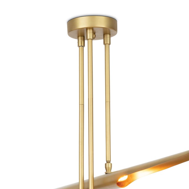 2020s Concorde Chandelier, Natural Brass For Sale - Image 5 of 9
