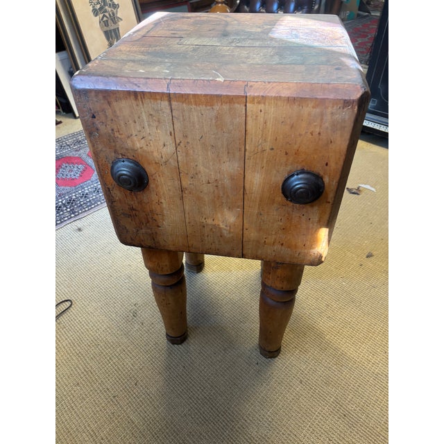 American Antique Solid Maple Butcher Block, 20's-30's For Sale - Image 3 of 13