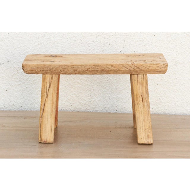 Farmhouse Country Chic Petite Wood Plant Stand For Sale - Image 3 of 7