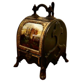 Regency Toleware Gilt and Reverse Painted Purdonium, 1830s For Sale