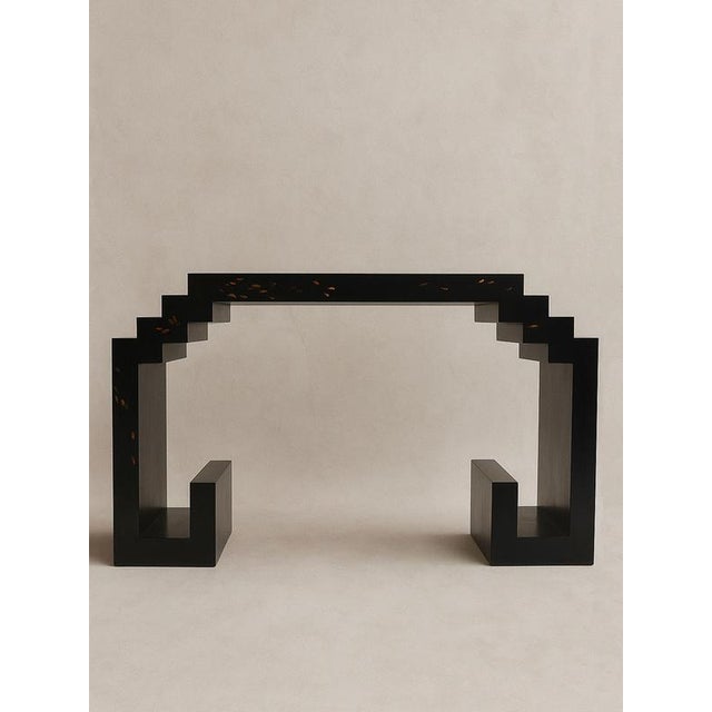 Mont Marquetry Console Table by Studio Karen B For Sale - Image 10 of 11