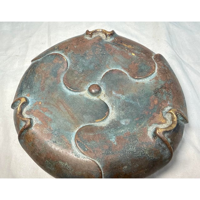 Antique Chinese Qing Dynasty Bronze Censer Incense Burner Stand For Sale - Image 10 of 10