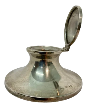 Antique Silver Plate Inkwell Made in England