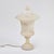 Stone Pair Vintage Italian Small Lidded Urn Alabaster Lamps For Sale - Image 7 of 9