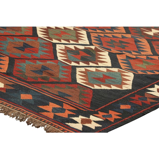 Vintage Kilim in Dark Blue With Geometric Patterns, From Rug & Kilim For Sale In New York - Image 6 of 7