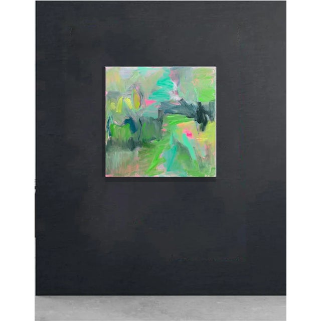 Textile "Forest Floor" by Trixie Pitts Large Abstract Landscape Painting For Sale - Image 7 of 10