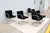 Ludwig Mies Van Der Rohe Brno Tubular Chairs in Black Fabric by Gordon - Set of 6 For Sale In New York - Image 6 of 18