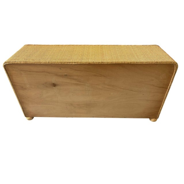 Vintage Boho Chic Pencil Reed Rattan Six Drawer Dresser For Sale - Image 12 of 12