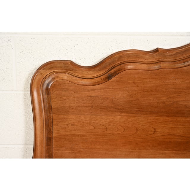 Kindel Furniture French Provincial Louis XV Cherry Wood Full Size Headboard, Circa 1960s For Sale In South Bend - Image 6 of 9
