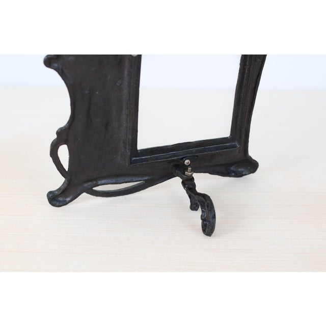 Mid-Century Art Nouveau–Style Cast Iron Picture Frame For Sale - Image 9 of 11