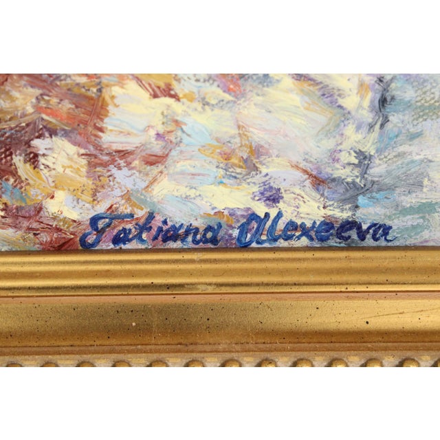 Impressionist Winter Landscape Painting by Tatiana Alexveea (Born 1963) For Sale - Image 9 of 12
