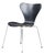 Scandinavian Black 3107 Series 7 Dining Chair attributed to Arne Jacobsen for Fritz Hansen, 1990s For Sale