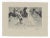 "In the Mudbog to Romer" figural etching of Doctor Faustus going to Rome. Pencil signed, titled, and dated. The signature...