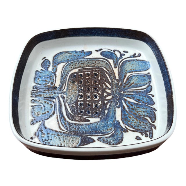 Mid-Century Danish Porcelain Baca Blue Line Bowl by Nils Thorsson and Kari Christensen for Royal Copenhagen, 1960s For Sale