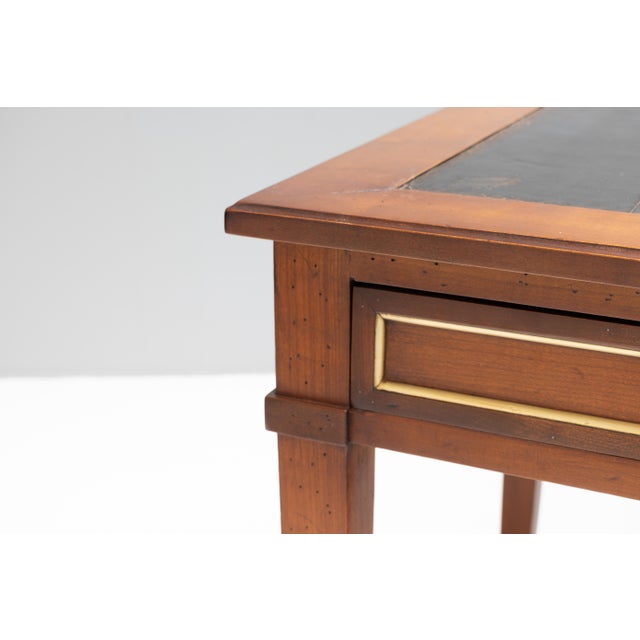 Wood Antique Writing Table in Walnut, 1920s For Sale - Image 7 of 10