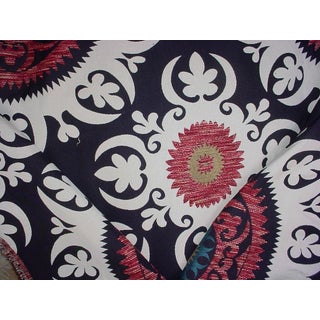 Lee Jofa 2012110 Kismet Susani Black Turkish Medallion Upholstery Fabric- 21 yards For Sale