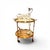 Brass Round Serving Trolley with Smoked Glass Shelves and Removable Tray, 1960s For Sale - Image 9 of 9