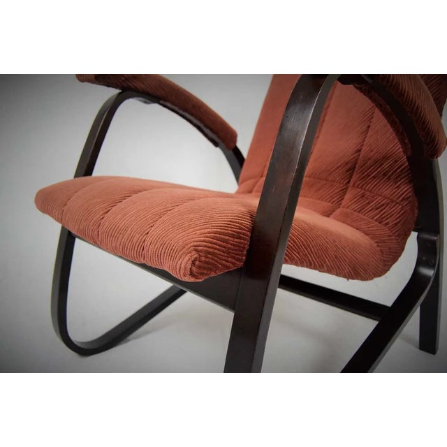 1930s Fabric and Wood Lounge Chair by Jan Vanek, 1930s For Sale - Image 5 of 12