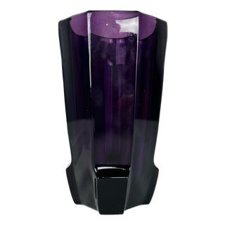 Vintage Art Deco Moser Glass Vase by Josef Hoffmann, 1920s For Sale