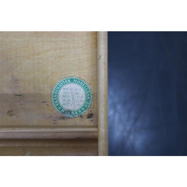 Mid-Century Danish Teak Writing Desk with Brass Details, 1960s For Sale - Image 12 of 18